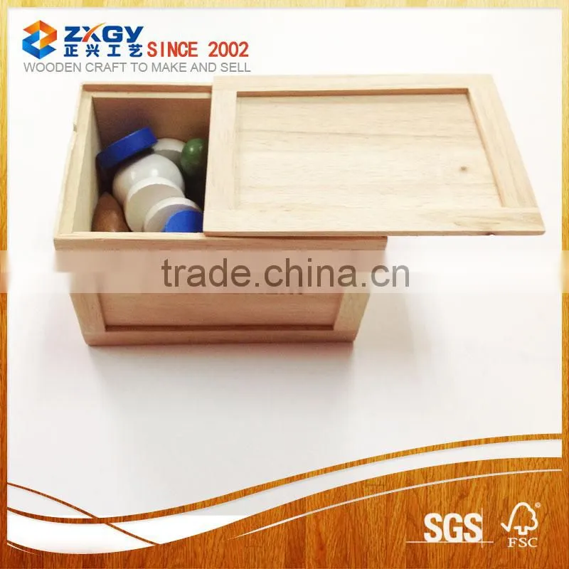 Unfinished Wood Toy Box of Factory Price