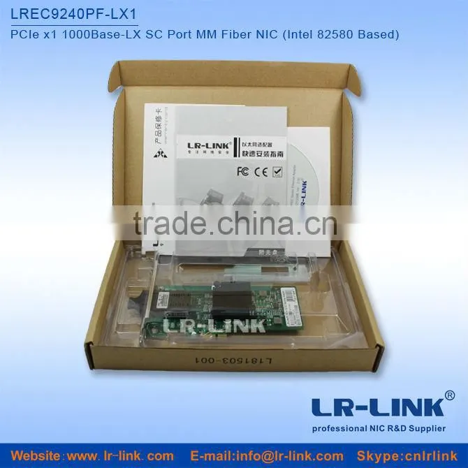 LR-LINK LREC9240PF-LX Intel 82580 PCIe x1 1000Base-SX SC Port Single Mode Fiber Optical NIC Network card