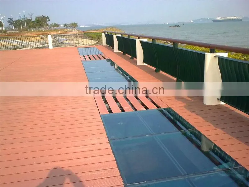 Eco friend wood feeling outdoor WPC plastic railing