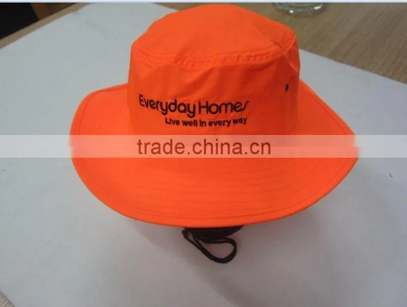 hot sale custom design folding bucket hat string