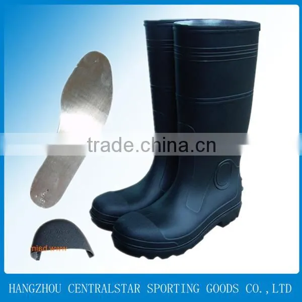 men work steel cap steel shnak pvc shoes