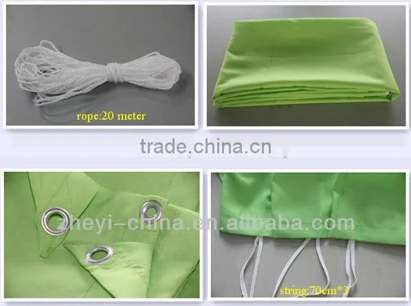 Triangle awning material