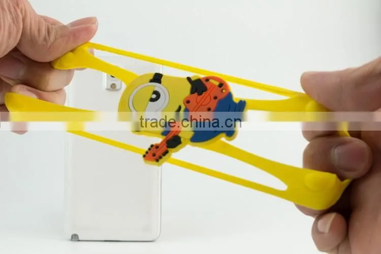 yellow cartoon characters bumper phone case,universal hot selling silicone mobile phone case 3d silicone phone case