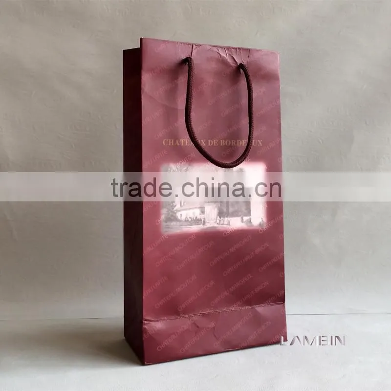 Custom paper card gift hand bag for upmarket waistbelts