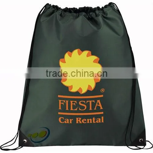 High quality wholesale polyester drawstring backpack bag printing