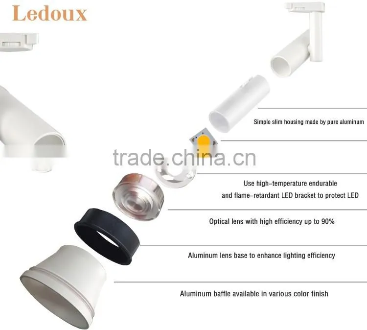low small power dimmable led track light 6watt CE SAA