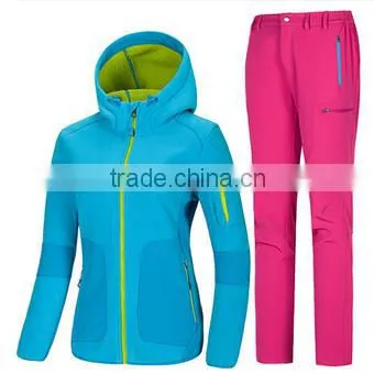 Custom cheap thick polar fleece track suits for girl