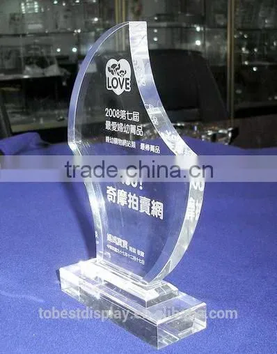 Shenzhen Tobestdisplay factory custom shaped acrylic awards