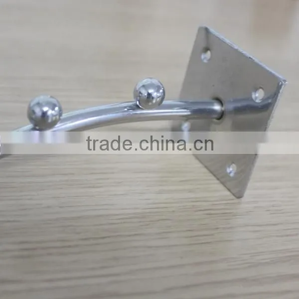Fashion Style Chrome Finish Wall Mounted Single Hook Bathroom Decorated Clothing Hook