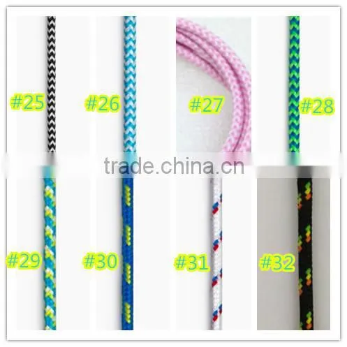 Promotional !!! Newest Stylish Colorful Braided Micro USB Cable for HTC Motorola Blackberry Mobile Phones