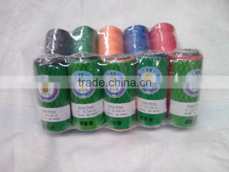 Colors polypropylene multifilament fishing twine