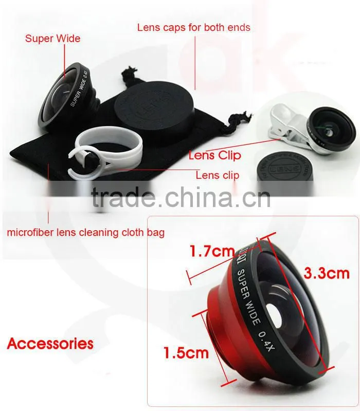 wide angle fresnel lens Commonly Used 0.4X Super Wide Angle Lens For Cell Phones