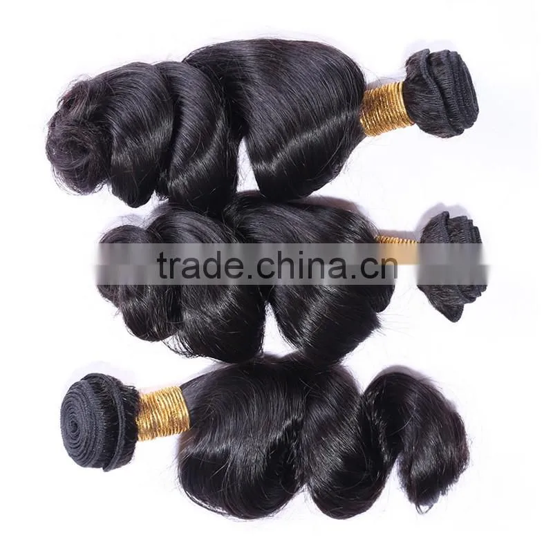 Wholesale top grade loose wave 100% brazilian human hair extension