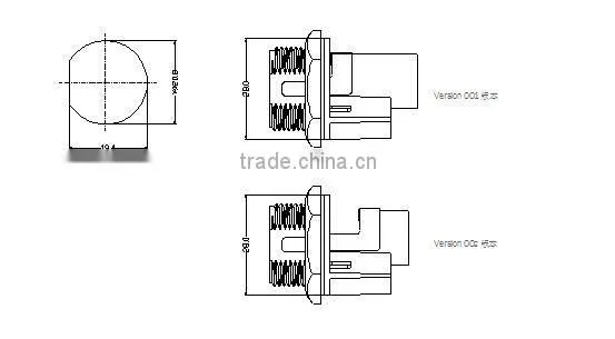 RJ 45 waterproof connector with cover