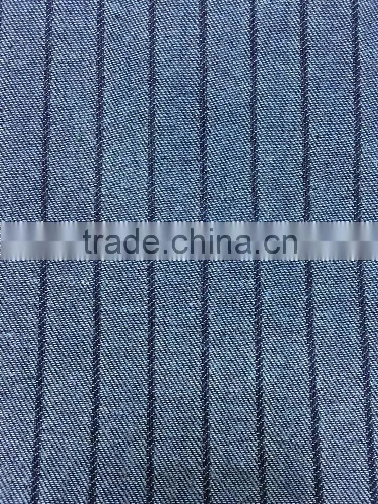 stock Stripes cotton stretch denim fabric P3F4-D15102403