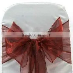 BLACK ORGANZA SASHES CHAIR BOW SASH WEDDING SASHES
