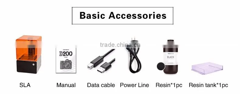 3D Printer SLA Supplier jewelry design with Methacrylate Photopolymer Resin