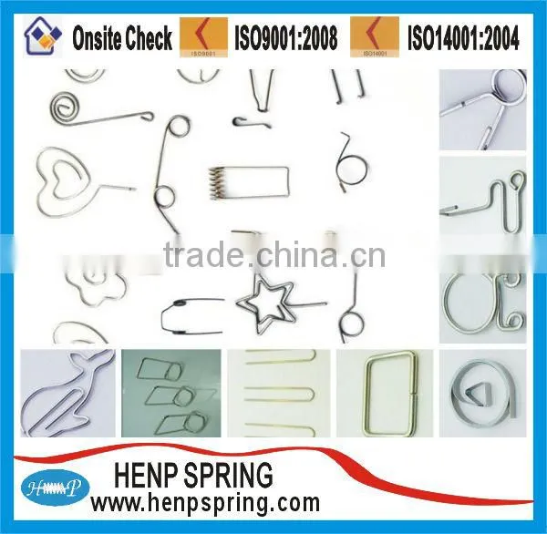 hot wire forming parts retaining spring clips