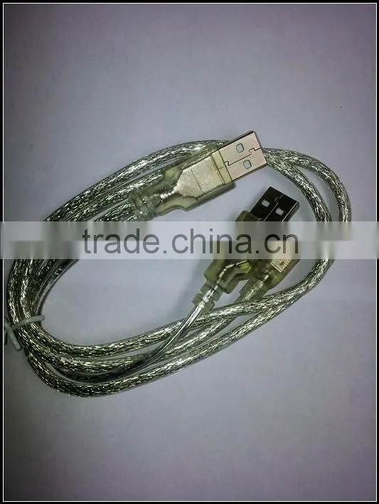 efficient 1ft transparent AM to AF usb2.0 cable extension cord