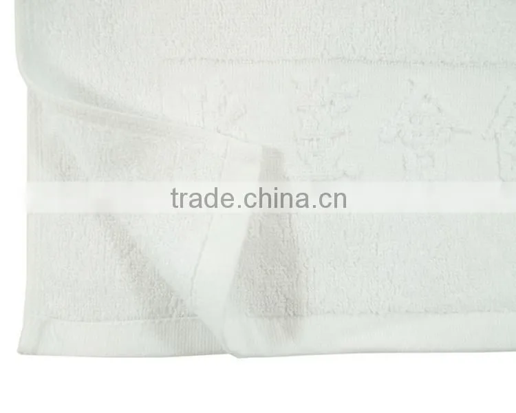 White Two Sides Embossed Jacquard Hand Towel