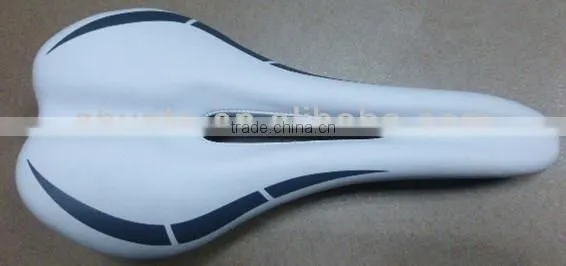 hot sale high quality wholesale price MTB saddles white comfortable leather bicycle saddles bicycle parts