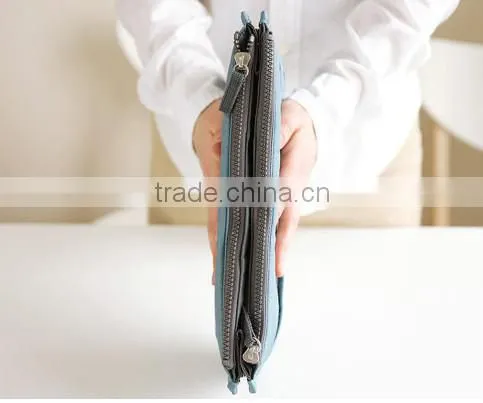 Double Zipper Multifunctional Toiletry Fashion Nylon Cosmetic Travel Bag