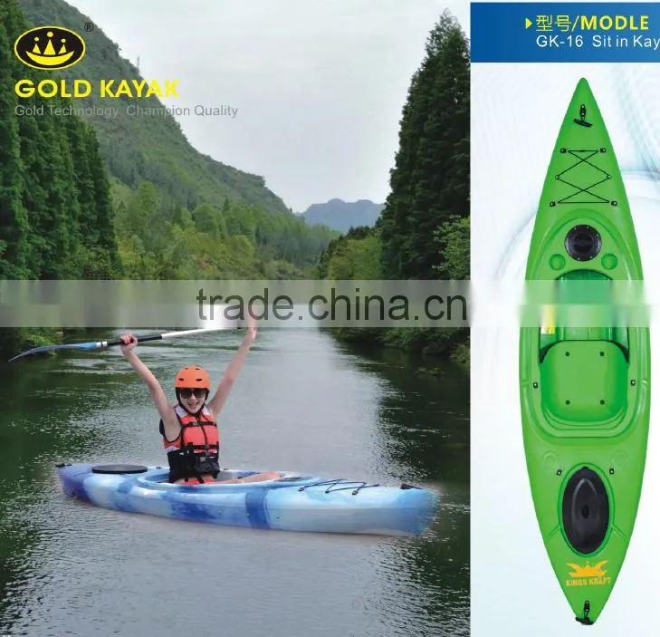 single sit in kayak plastic kayak very popular