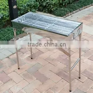 Portable stainless steel charcoal bbq grill