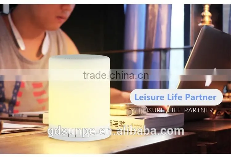 New Products 2016 Portable Sound System Bluetooth Speaker Lamp For Baby Music MP3 Player Christmas Gadgets