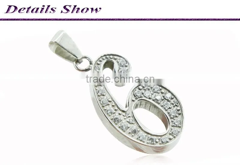 High germanium power far infrared Christmas shopping for presents CZ stones 6 character silver new design wholesale pendants