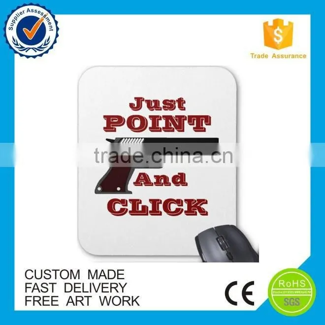 Personalized gun logo blank gaming mouse pads custom