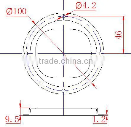 LED glass lens 78mm for Tunnel Light KC78-1