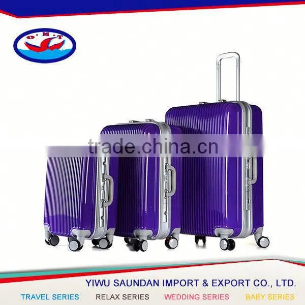 Stock 3pcs ABS luggage set with Universal wheels