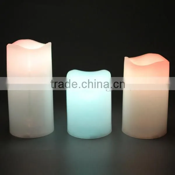 3Pcs Flameless LED Candle Light Colors Changing Candle with Remote Control
