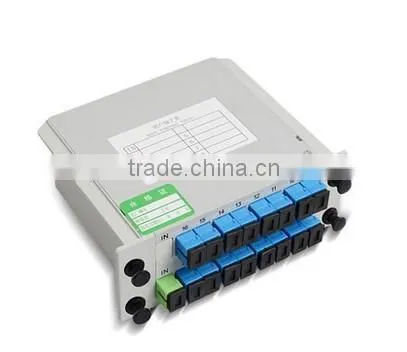 1*2/1*4/1*8/1*16/1*12/1*32 Insertion Type FTTH Passive Fiber optic PLC Splitter BOX with SC upc Adapter