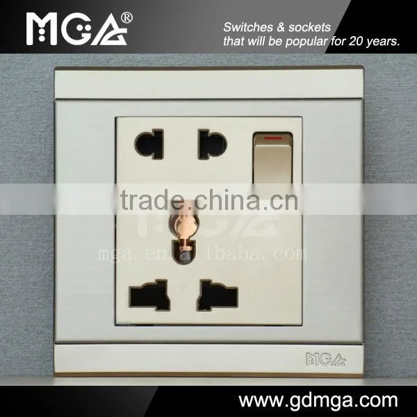 Earthing 13A multi socket / wall switch socket