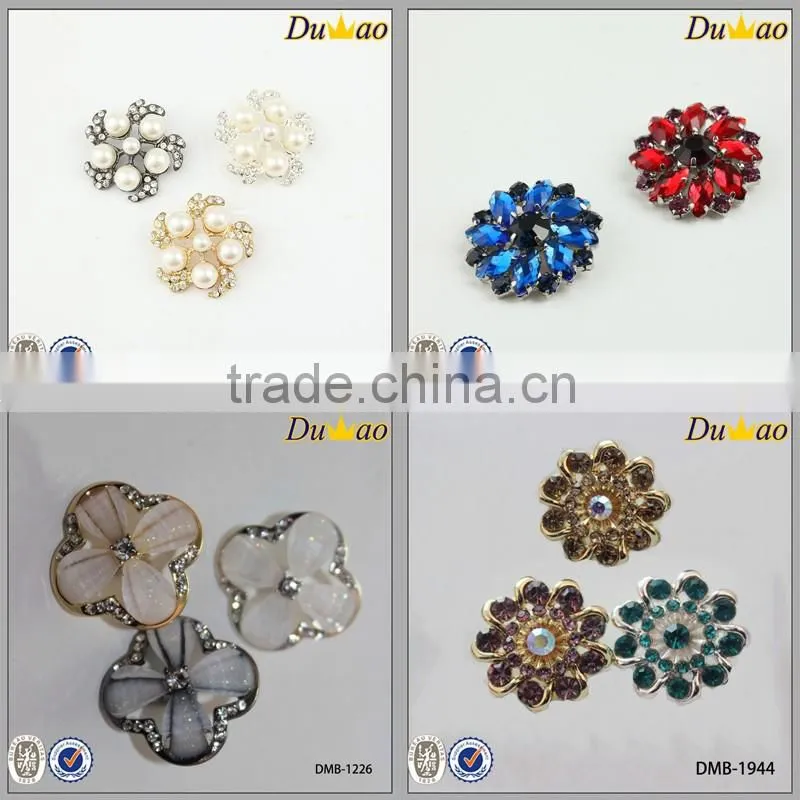 888crystal metal button rhinestone shank buttons