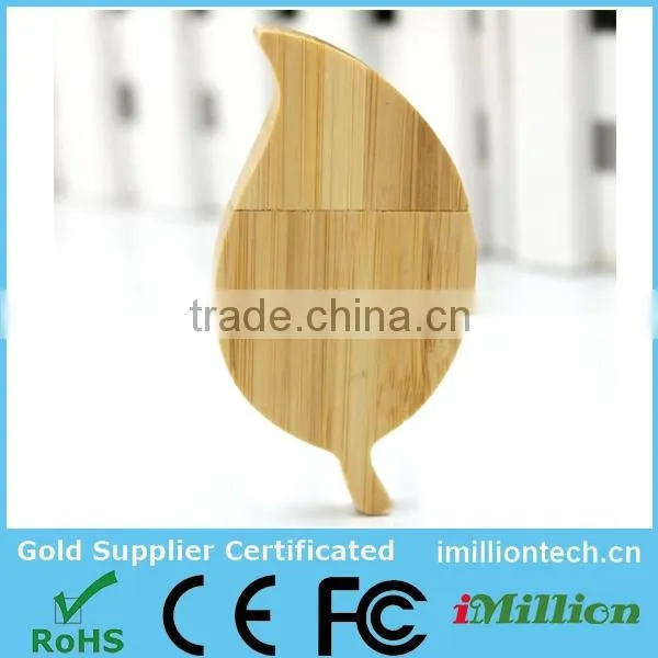 8GB 16gb usb Wooden Leaf USB 2.0 Flash Thumb Drive