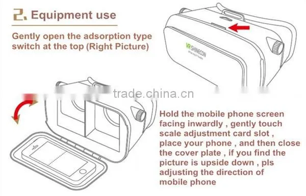 Factory vr shinecon 3.0 virtual reality vr 3d glasses for computer smartphone