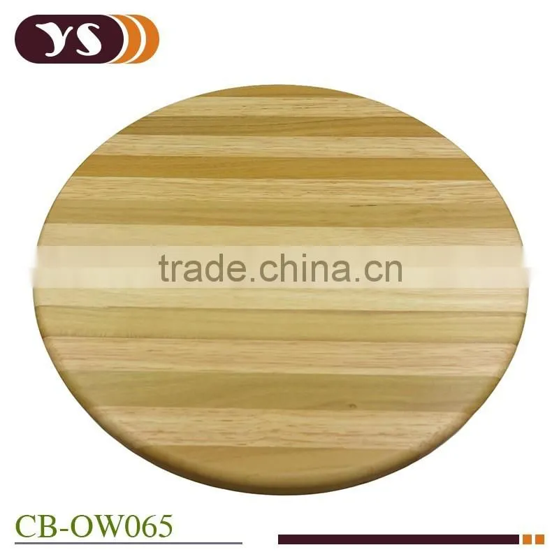 round teak and rubber wood end grain board