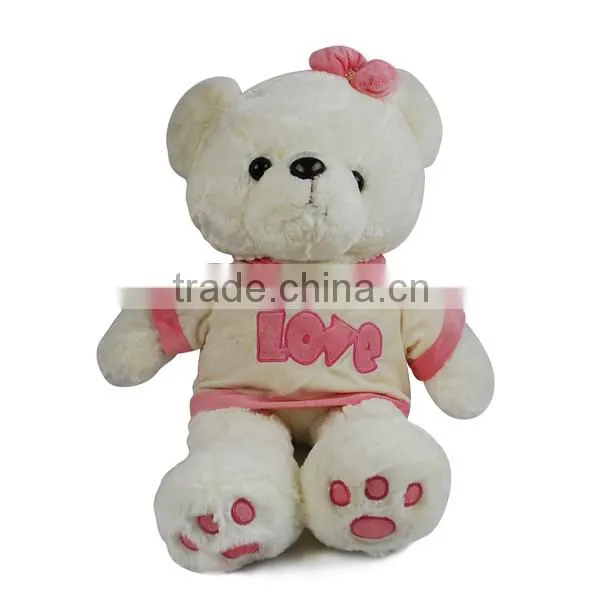 Lovely super soft bear toys with clothes