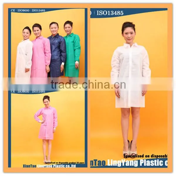 2014 cheap disposable nonwoven c pvc apron