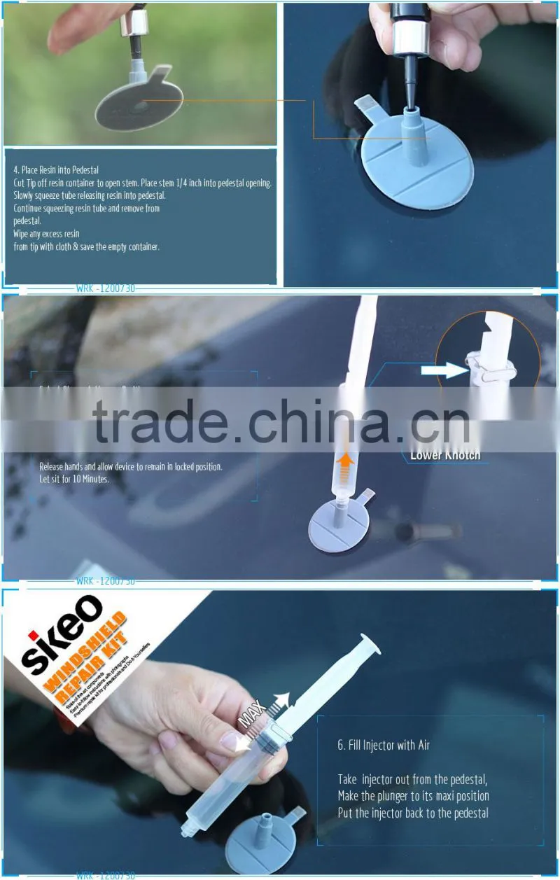 DIY Auto WINDSHIELD REPAIR KIT MOQ Only 48pcs Auto Glass REPAIR