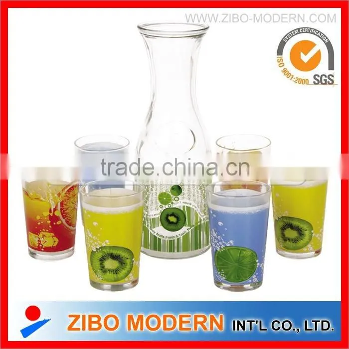 Glass Jar with Colored Plastic Lid glassware