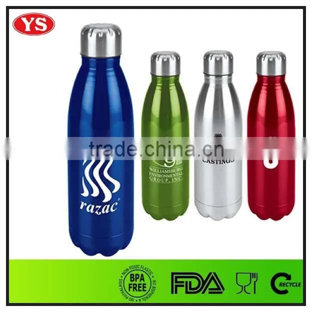 customized color double wall 500 ml vacuum bottle with lid