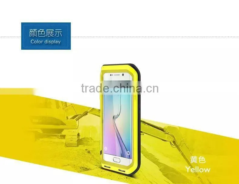 for Samsung Galaxy S6 Edge LOVE MEI Case, LOVE MEI Waterproof Powerful Metal+TPU Case for Samsung Galaxy S6 Edge