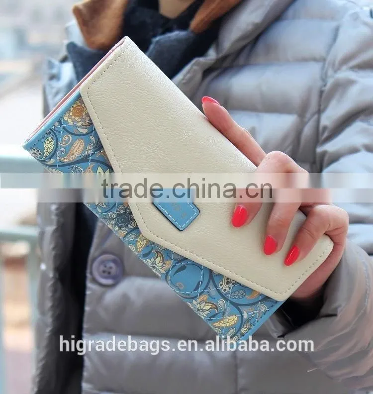 New Fashion Flower Women Wallet 5 Colors Floral Wallet Long Popular Portable Purse Delicate Casual Lady Cash Purse Wallets