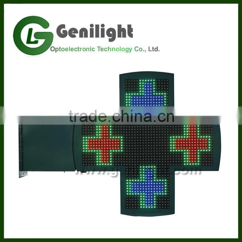 Resin 3D led Pharmacy cross by wireless control