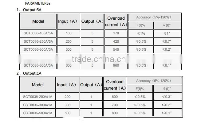 SCT-T36 Split Core split core current transformer100A/5A 150A/5A 200A/5A 250A/5A 400A/5A