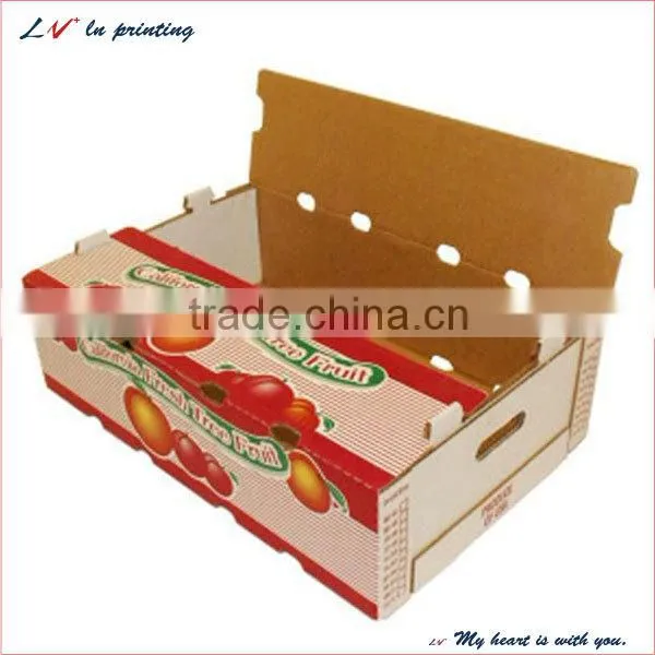 custom corrugated cardboard fruit boxes for shipping/ cardboard boxes for fruit wholesale